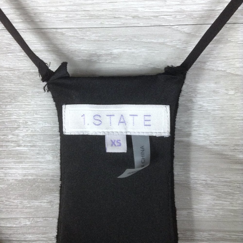 1.State Black Floral Lace Racerback Shift Dress - Picture 6 of 7